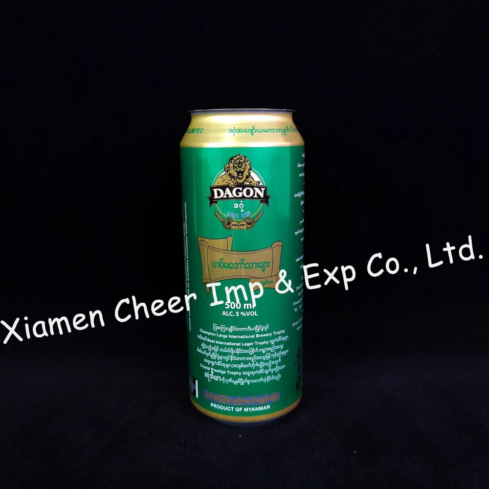 500ml beer can green